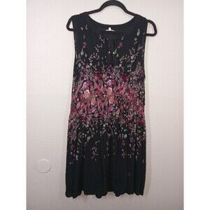 Maurices Women's Black Floral Sleeveless Peasant Mini Dress Size XXL